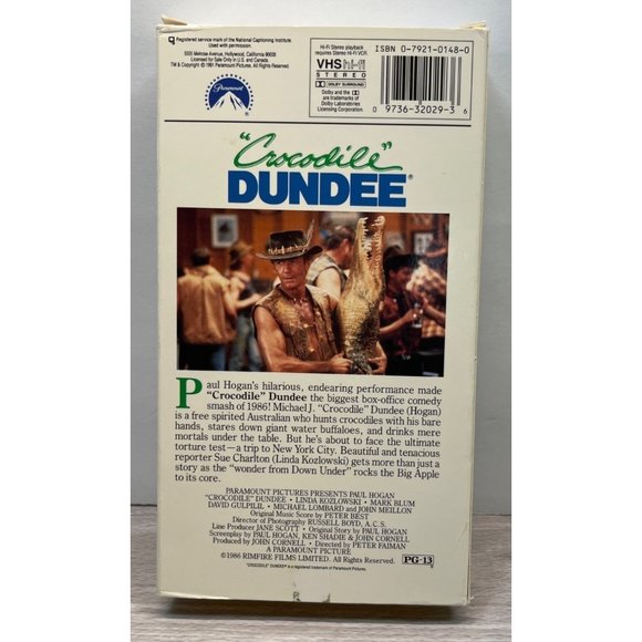 Crocodile Dundee VHS Tape 1991 Paul Hogan Linda Kozlowski Comedy Action Movie - Picture 2 of 6